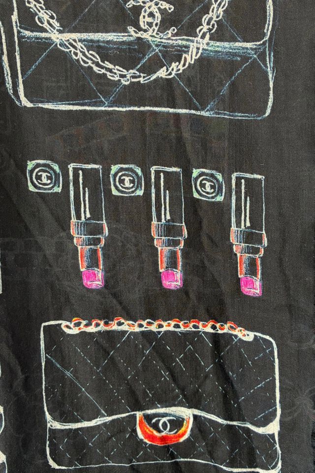 CHANEL Navy Cashmere Symbols of House Scarf Selected by The Curatorial Dept. #3