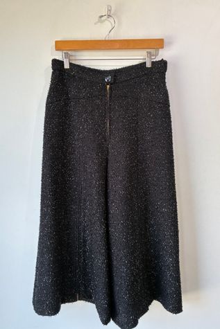 CHANEL Black Boucle Tweed Pants Selected by The Curatorial Dept