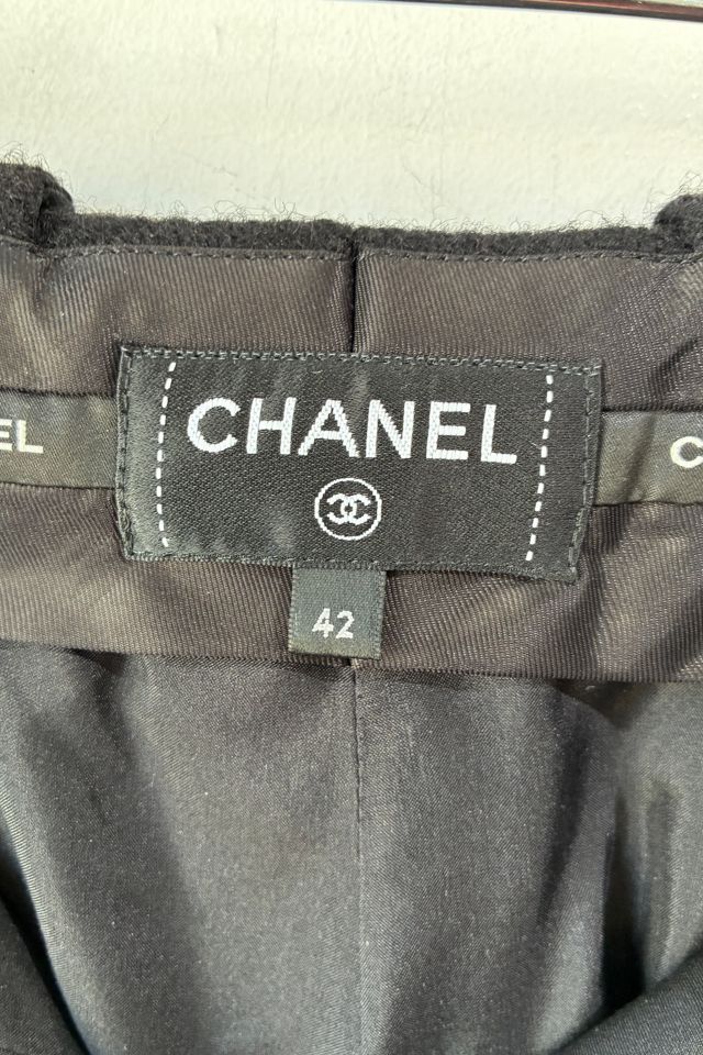 CHANEL Black Pleated Wool Trousers Selected by The Curatorial Dept, #3