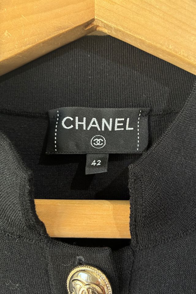 CHANEL Black Knit Bomber Jacket Selected by The Curatorial Dept. #3