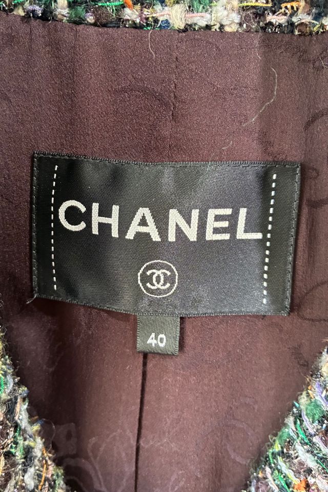 CHANEL Brown, Green, Gold Lesage Tweed Jacket Selected by The Curatorial Dept. #3