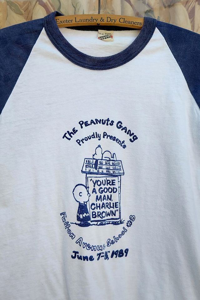 1980's Charlie Brown Raglan Tee Selected by Garbage Soup #2