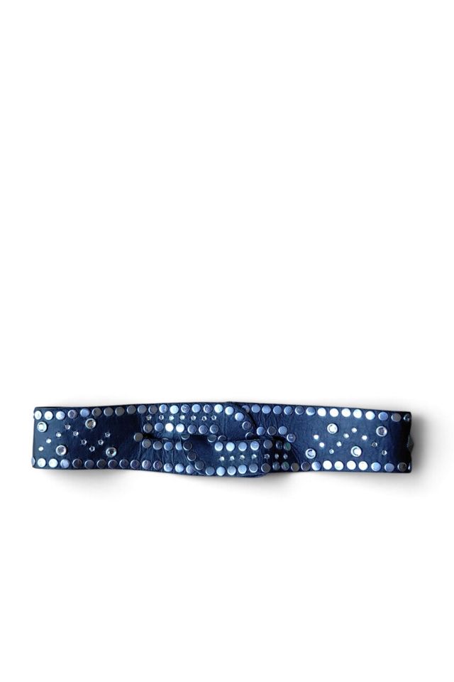 1980's Rhinestone Studded Leather Belt Selected by Garbage Soup #2