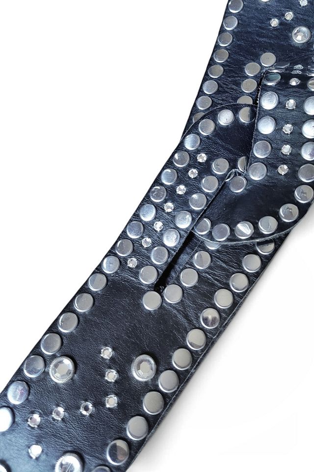 1980's Rhinestone Studded Leather Belt Selected by Garbage Soup #3