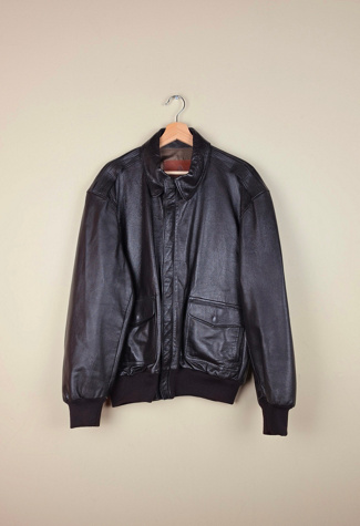 Vintage Classic Bomber Leather Jacket Selected By Igala Vintage
