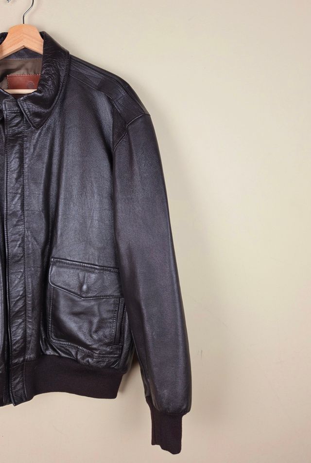 Vintage Classic Bomber Leather Jacket Selected By Igala Vintage #1