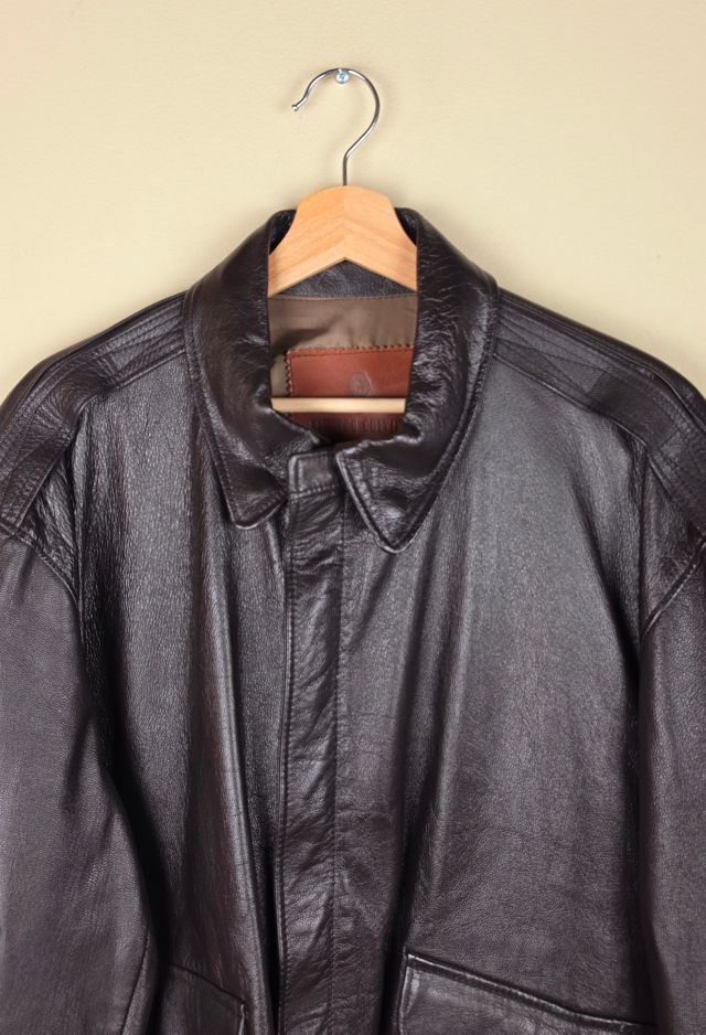 Vintage Classic Bomber Leather Jacket Selected By Igala Vintage #2