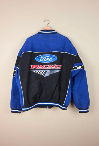 90s Vintage Ford Racing Leather Jacket Selected By Igala Vintage
