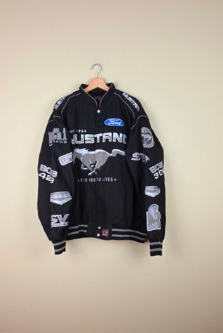90s Vintage Jeff Hamilton x Mustang Racing Jacket Selected By Igala Vintage