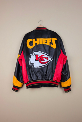 Vintage KANSAS City Chiefs NFL Leather Jacket Selected By Igala Vintage