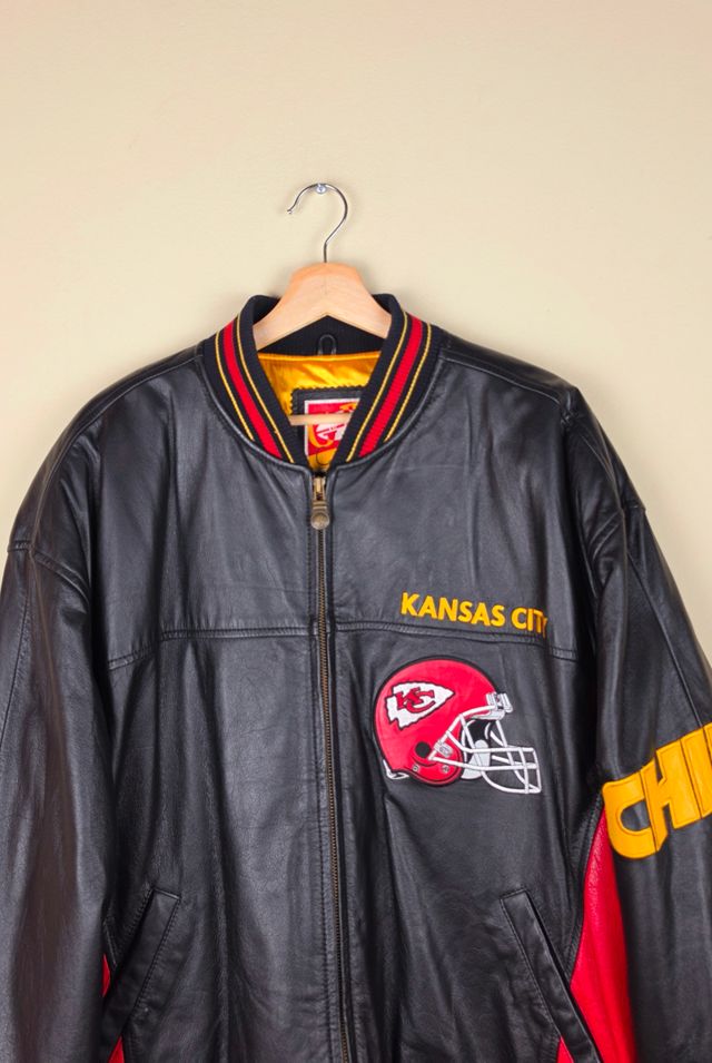 Vintage KANSAS City Chiefs NFL Leather Jacket Selected By Igala Vintage #3