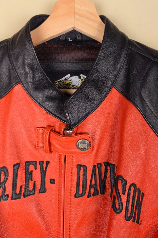 90s Vintage Harley Davidson Biker Leather Jacket Selected By Igala Vintage #1