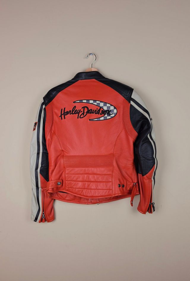 90s Vintage Harley Davidson Biker Leather Jacket Selected By Igala Vintage #3