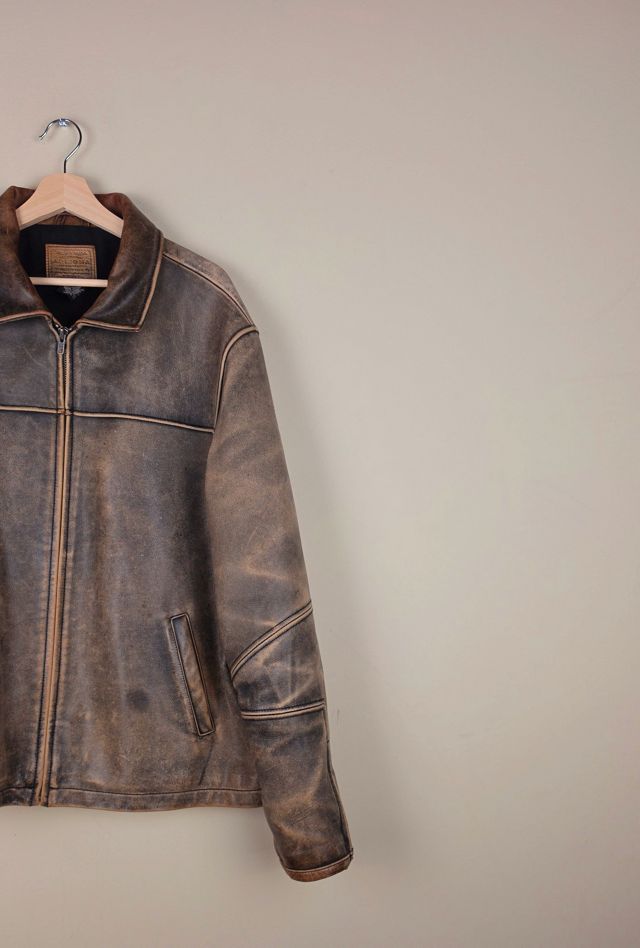 80s Faded Vintage Leather Jacket Selected By Igala Vintage #2