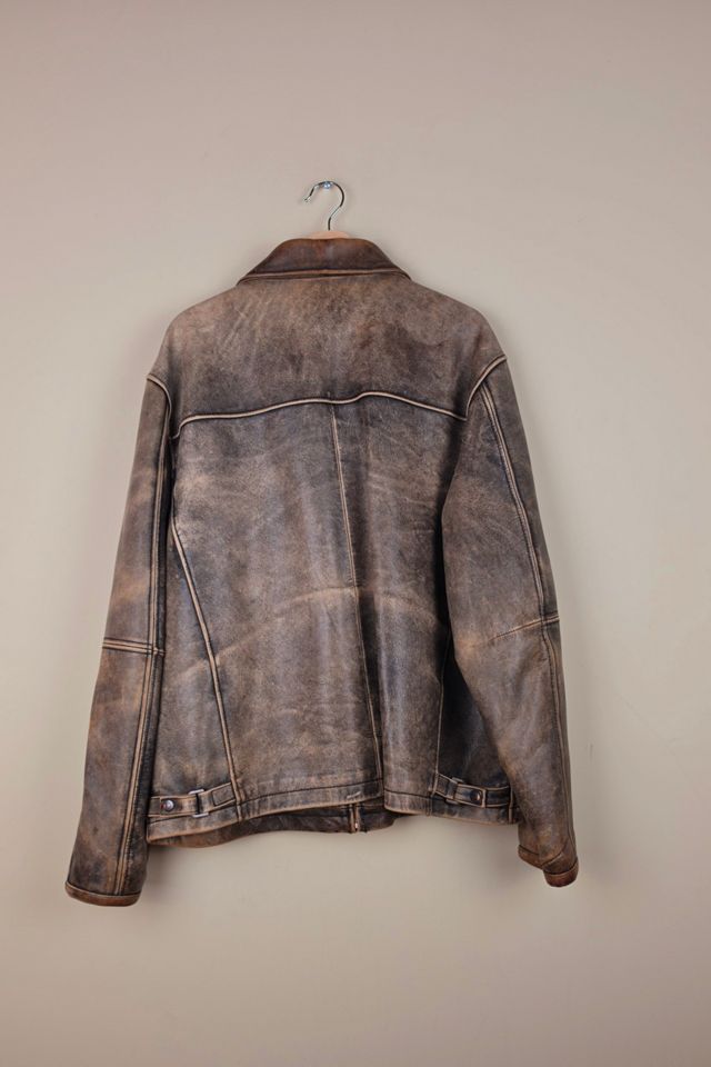 80s Faded Vintage Leather Jacket Selected By Igala Vintage #3