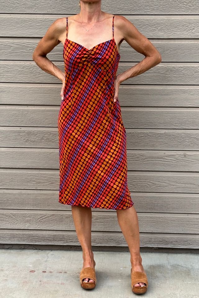 Slinky Graphic Y2K Dotted Strappy Slip Dress Selected by Picky Jane #1