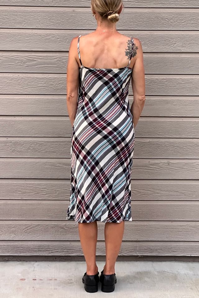 Vintage 1990s Bias Plaid Slip Dress Selected by Picky Jane #1