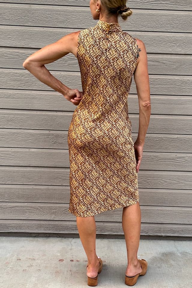 Mod Style Fitted Bias Mock Neck Sleeveless Dress Selected by Picky Jane #3