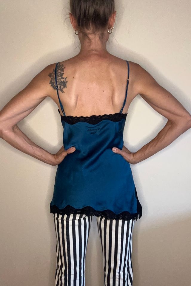 Silk Bias Blue Lace Trimmed Sexy Camisole Selected by Picky Jane #2
