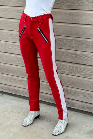 Vintage1990s  Red Team Serious Moto Zipper Pants