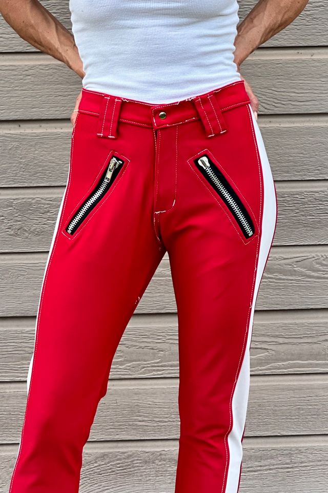 Vintage1990s  Red Team Serious Moto Zipper Pants #1
