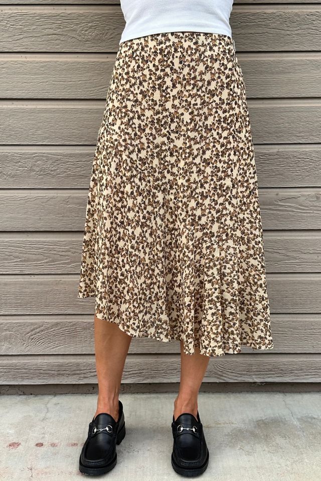 Chiffon Animal Print Asymmetrical Hi Low Midi Skirt Selected by Picky Jane #1
