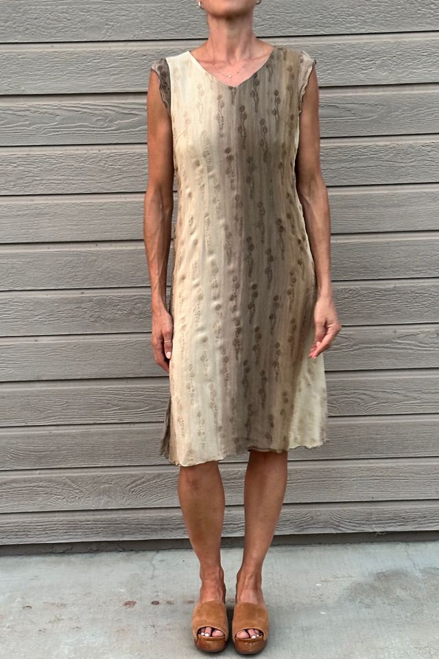 Taupe Ombre Texture Fitted Sundress Selected by Picky Jane #1