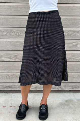 Semi Sheer Cotton Polka Dot Aline Skirt Selected by Picky Jane