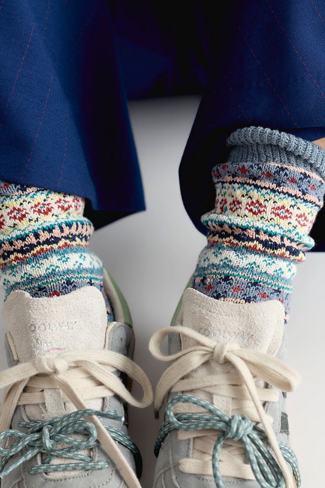 The Cotton Fair Isle Crew Socks #1