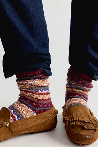 The Cotton Fair Isle Crew Socks