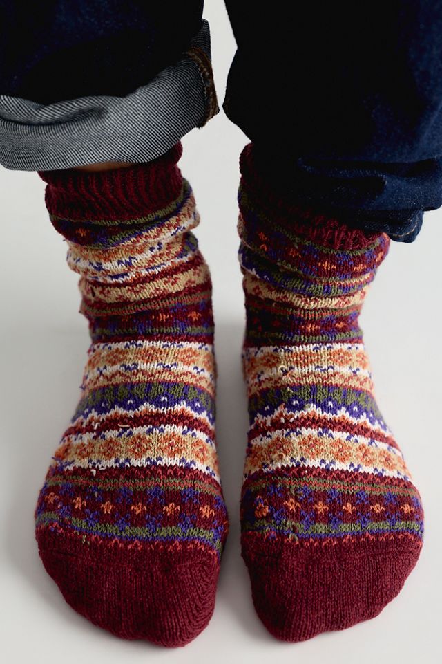 The Cotton Fair Isle Crew Socks #1