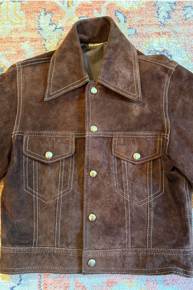 1970s Boho Brown Suede Jacket Selected by Two Vintage Twins #2