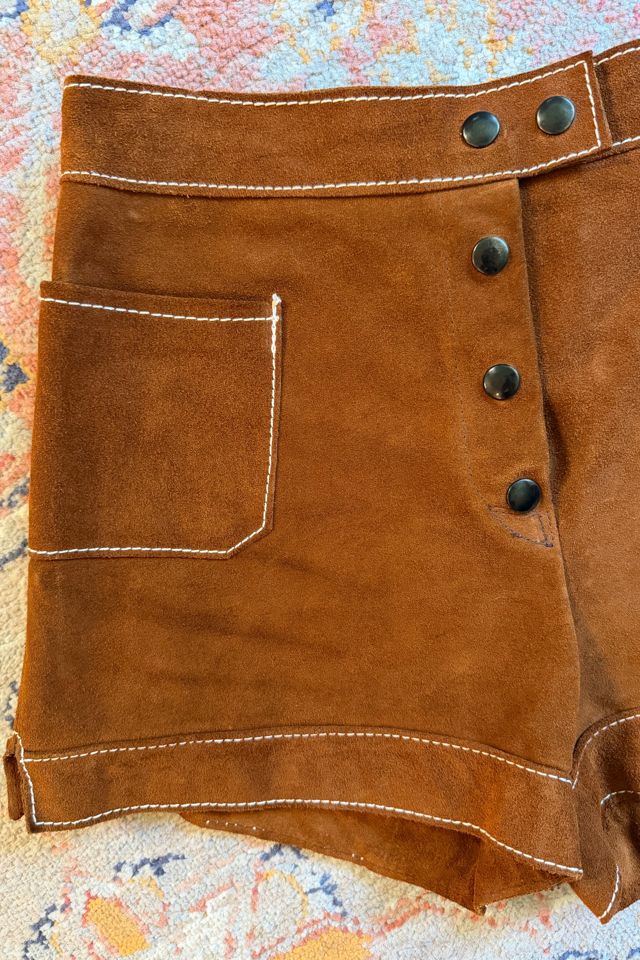 1970s Boho Brown Suede Shorts Selected by Two Vintage Twins #2