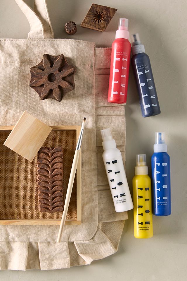 Fern Ruffle Bag Block Printing Set #1