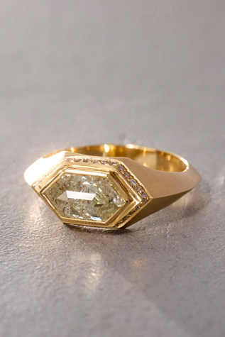 Celine D'Aoust Hex Diamond Ring