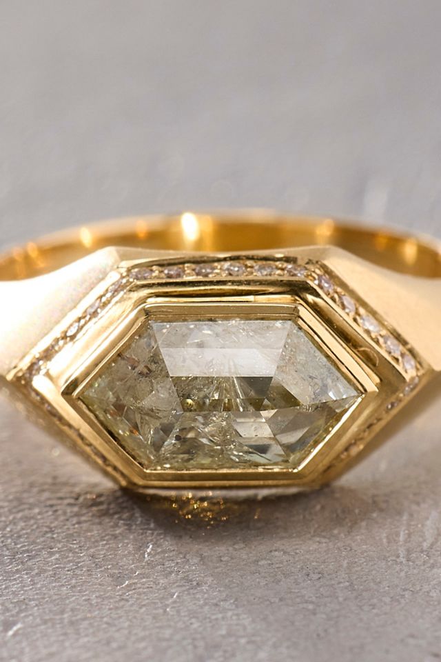 Celine D'Aoust Hex Diamond Ring #1