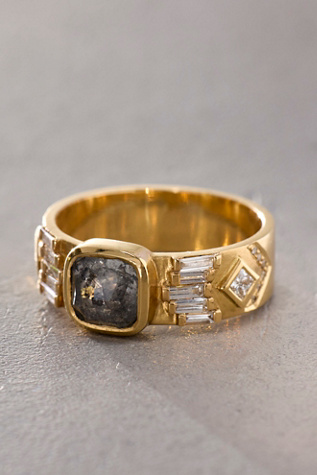 Celine D'Aoust Salt & Pepper Diamond Ring