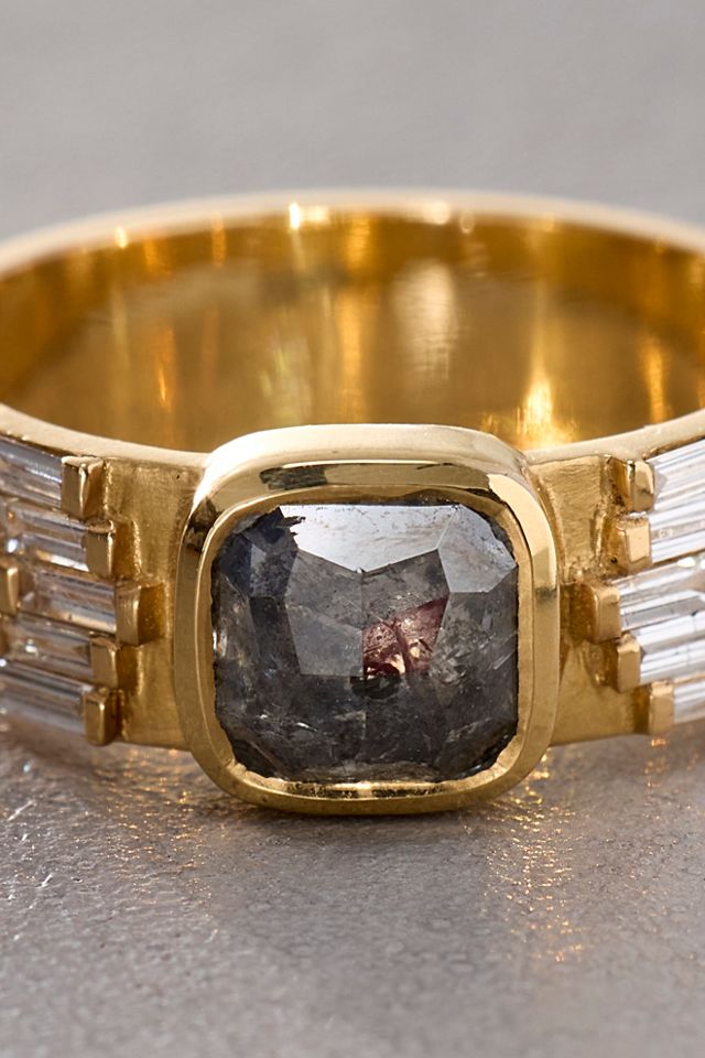 Celine D'Aoust Salt & Pepper Diamond Ring #1