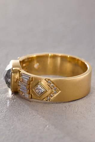 Женское кольцо Celine D'Aoust Salt & Pepper Diamond, цвет: Золотой — фото 3