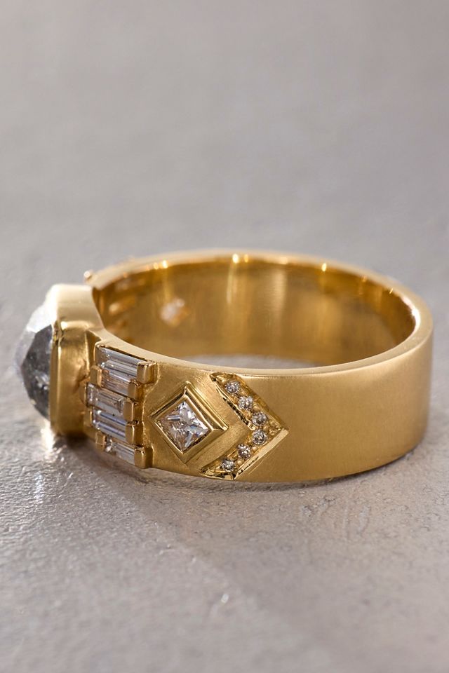 Celine D'Aoust Salt & Pepper Diamond Ring #2
