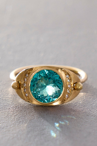 Женское кольцо Celine D'Aoust Turquoise Tourmaline, цвет: Золотой — фото 3