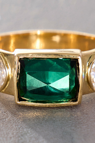 Женское кольцо Celine D'Aoust Green Tourmaline, цвет: Золотой — фото 2