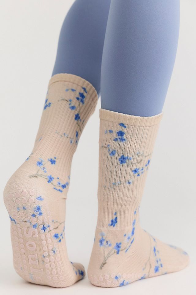 Chaussettes de Pilates à grip Souls. Blue Blossom #1