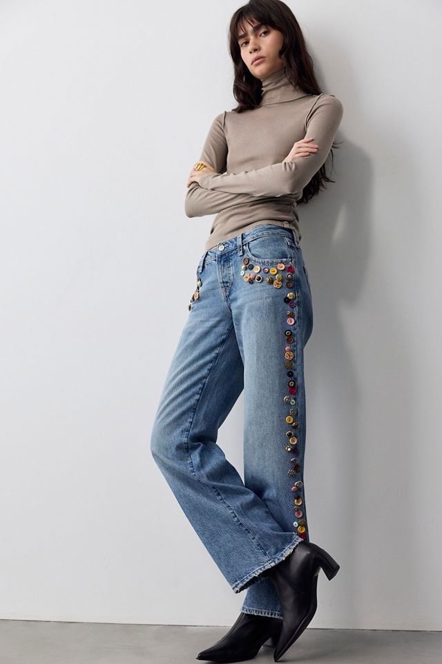 Tricia Fix Tennessee Low-Rise Button Jeans #2