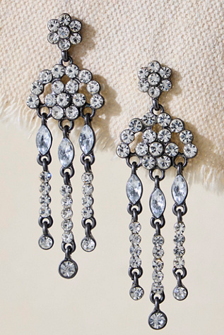 Женские серьги Free People Evening Sparkle Dangle, цвет: Прозрачный — фото 1