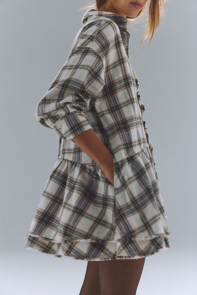Wildflower Washed Plaid Mini Dress #3