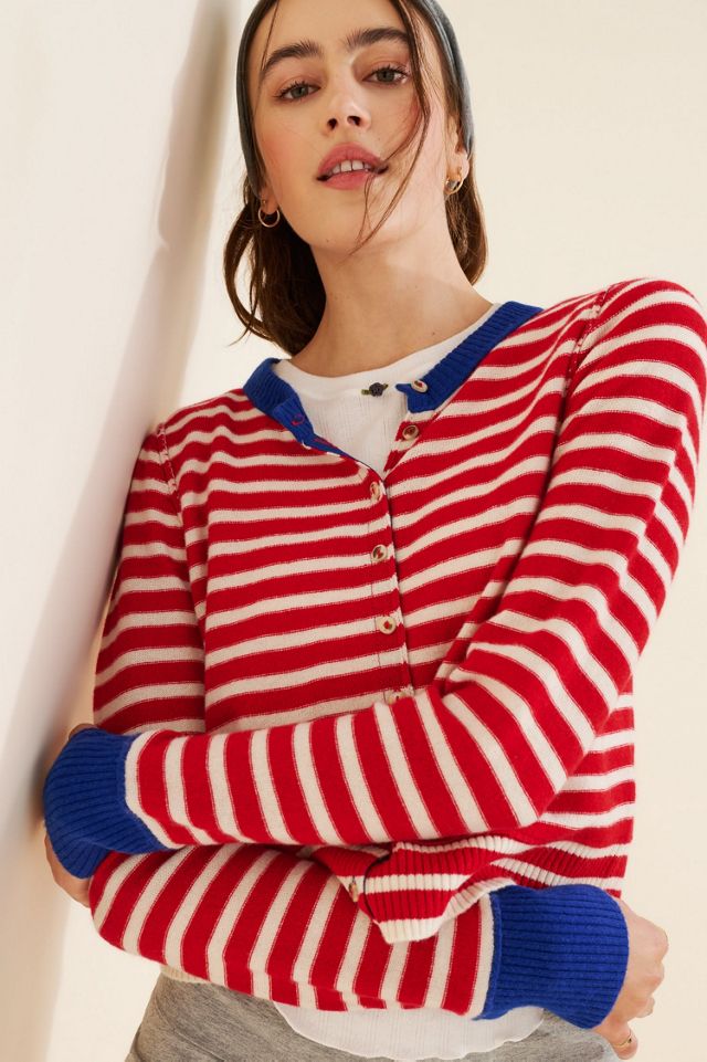 Nocturnal Stripe Wool Cashmere Blend Cardigan #3