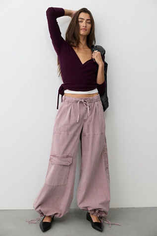 Canopy Cargo Wide-Leg Pull-On Pants