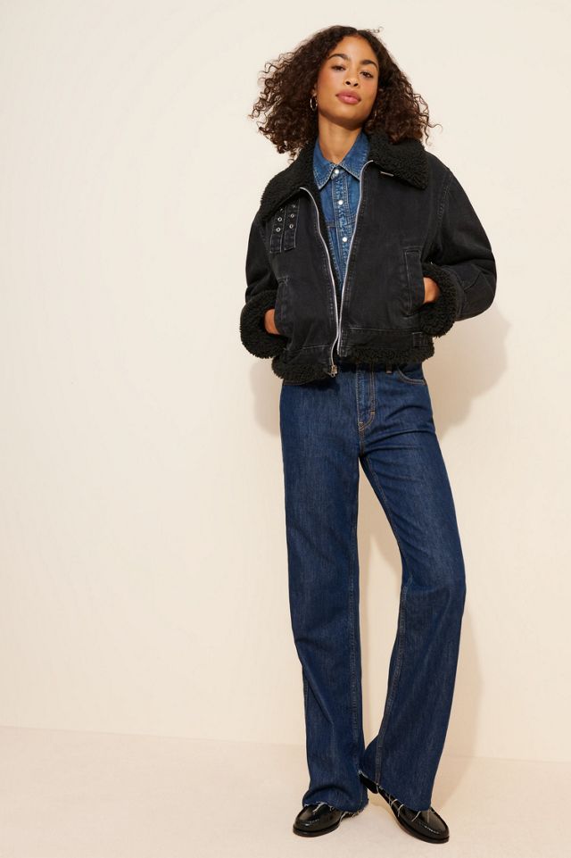RE/DONE Denim Aviator Jacket #3