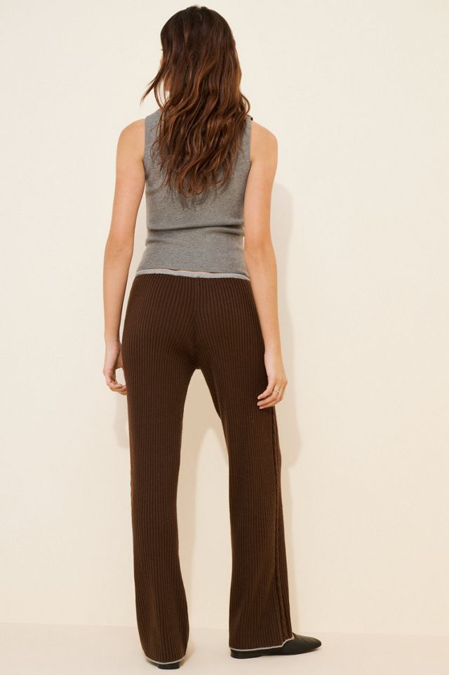Frankies Bikinis Lochlin Ribbed Knit Pants #1